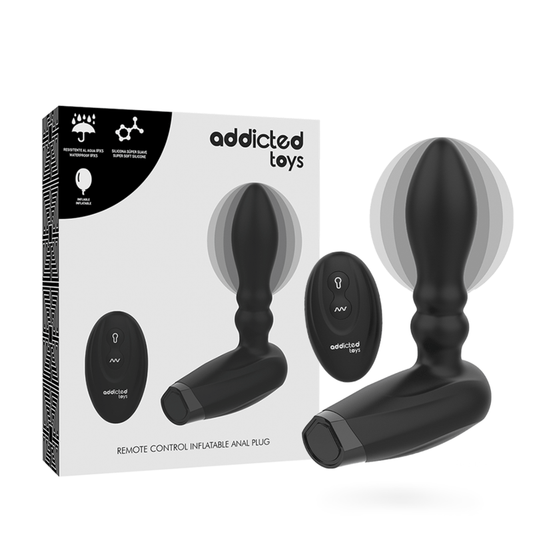 Addicted Toys Inflatable Remote Control Plug - 10 Modes Of Vibration - PleasureShop