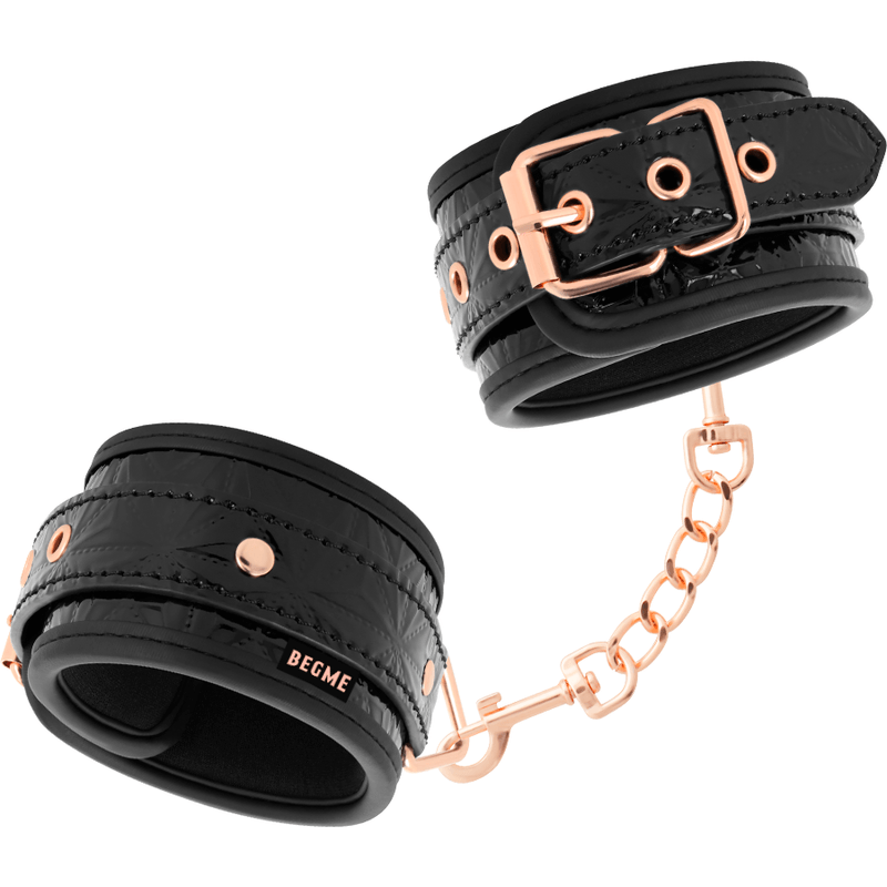 Begme Black Edition Premium Handcuffs - PleasureShop