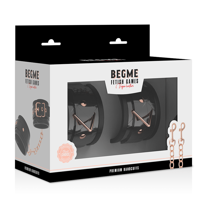 Begme Black Edition Premium Handcuffs - PleasureShop