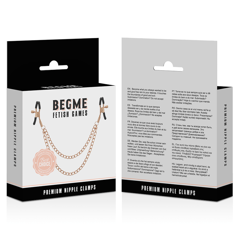 Begme Black Edition Premium Nipple Clamps - PleasureShop