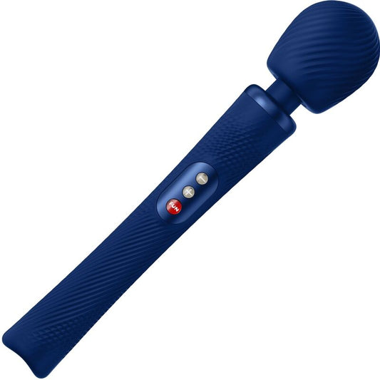 Fun Factory - Vim Silicone Rechargeable Vibrating Weighted Rumble Wand Midnight Blue - PleasureShop