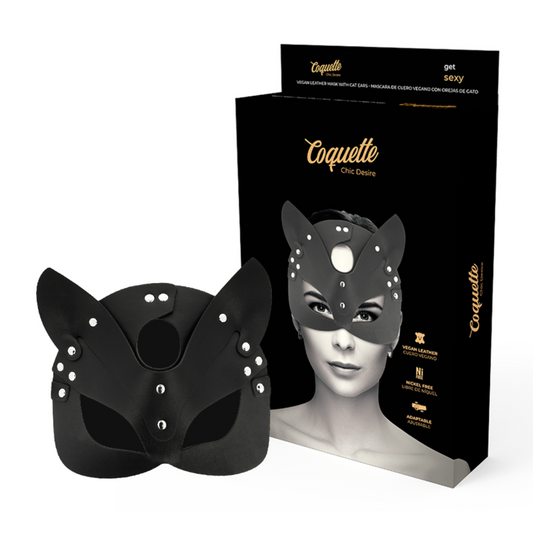 COQUETTE CHIC DESIRE - VEGAN LEATHER MASK WITH CAT EARS